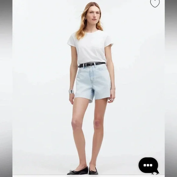 Madewell The '90s Mid-Length Jean Short in Pearlman Wash 31 new without tags - Picture 2 of 14